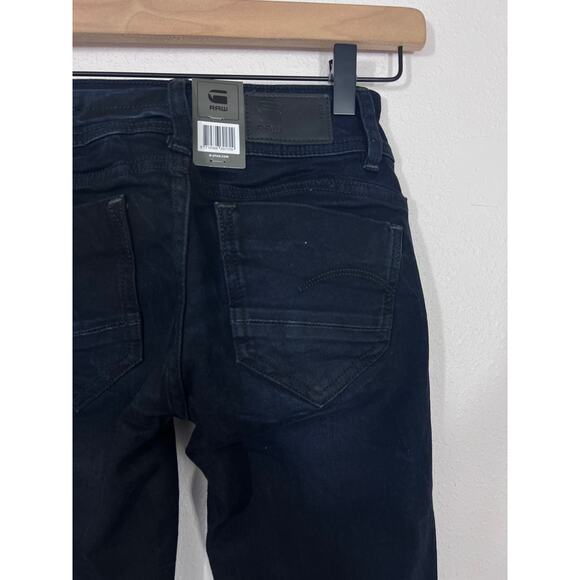 G-Star RAW Midge Mid Rise Straight Jeans W24 L30 Dark Wash NWT - Picture 6 of 8